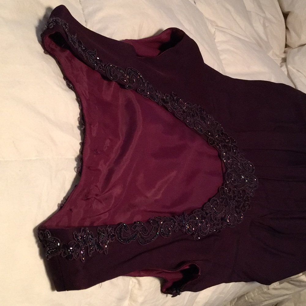 Purple floor length dress